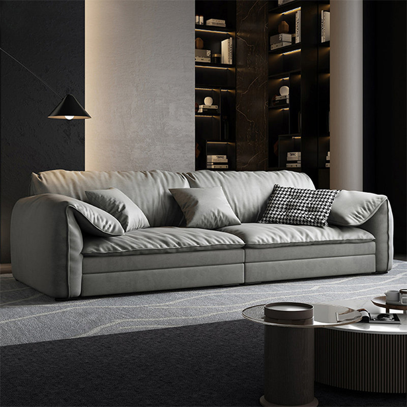 Canapé modulaire gris en polyester, Gris