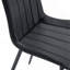 Ensemble de chaises de salle à manger allongées en polyuréthane noir à assise allongée - quatre pièces, conception ergonomique.-2126198443