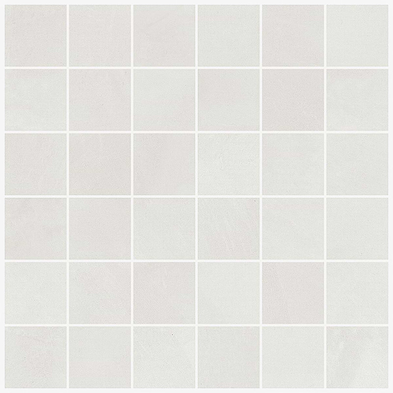 Clay 12x12 Matte Concrete Look Porcelain Mosaic Tile, Calm White