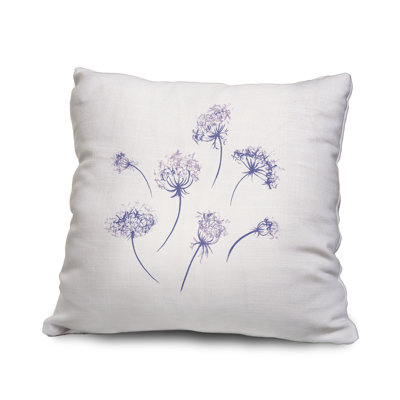 Cotton Floral Throw Pillow