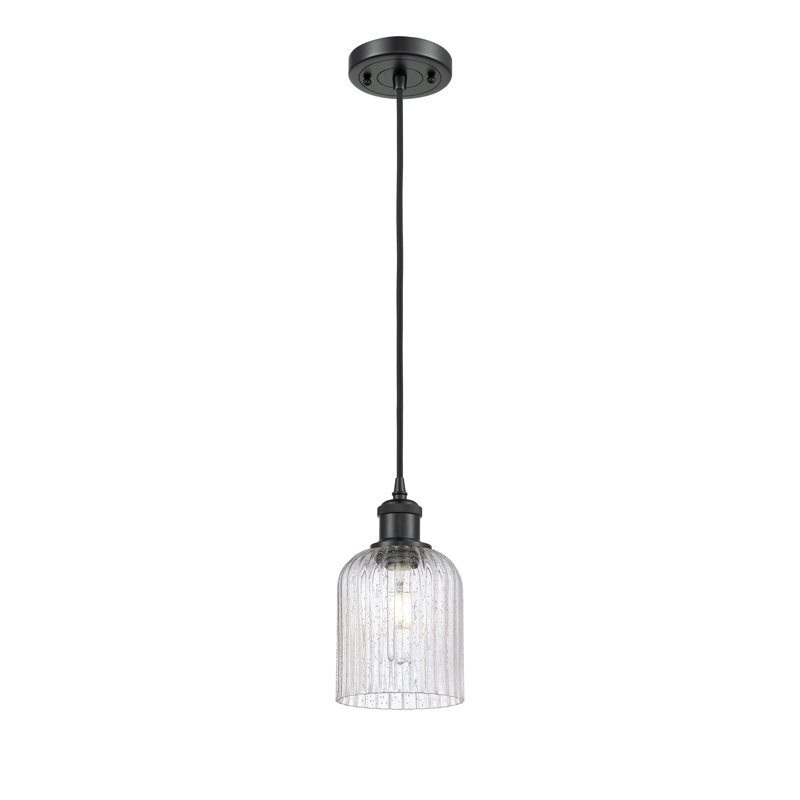 Aalina 1 - Light Pendant, Matte Black, Princess Blue