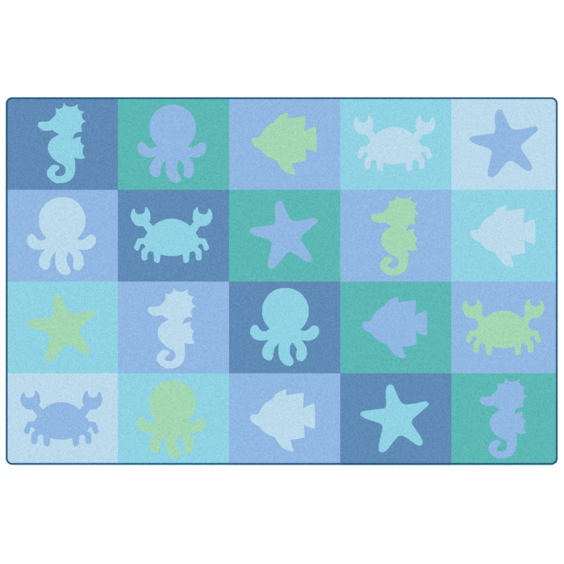 Rectangle Checkered Machine Tufted Nylon Rug