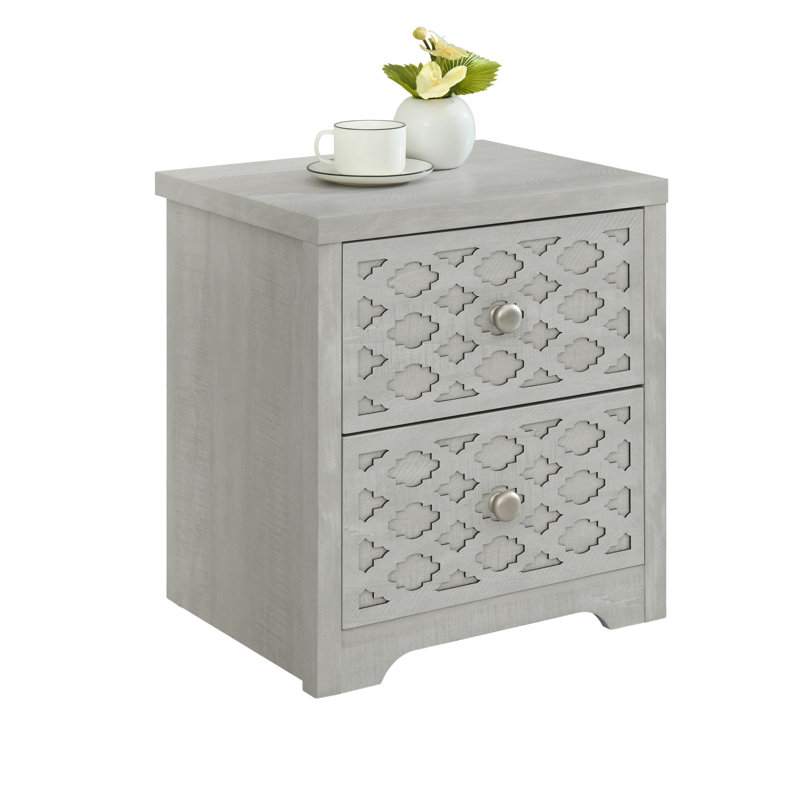 48cm W Manufactured Wood Bedside Table