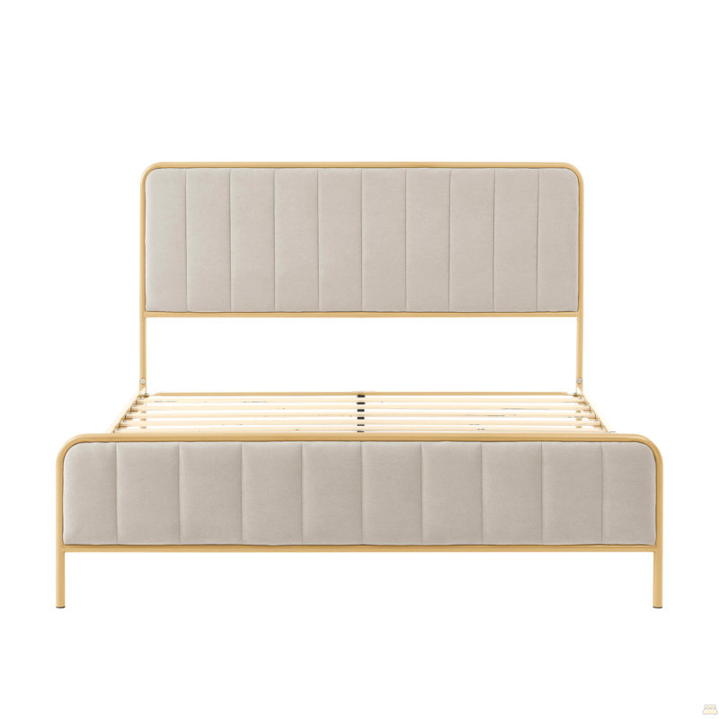 Structure de lit tapissier pour grand lit, Kaki