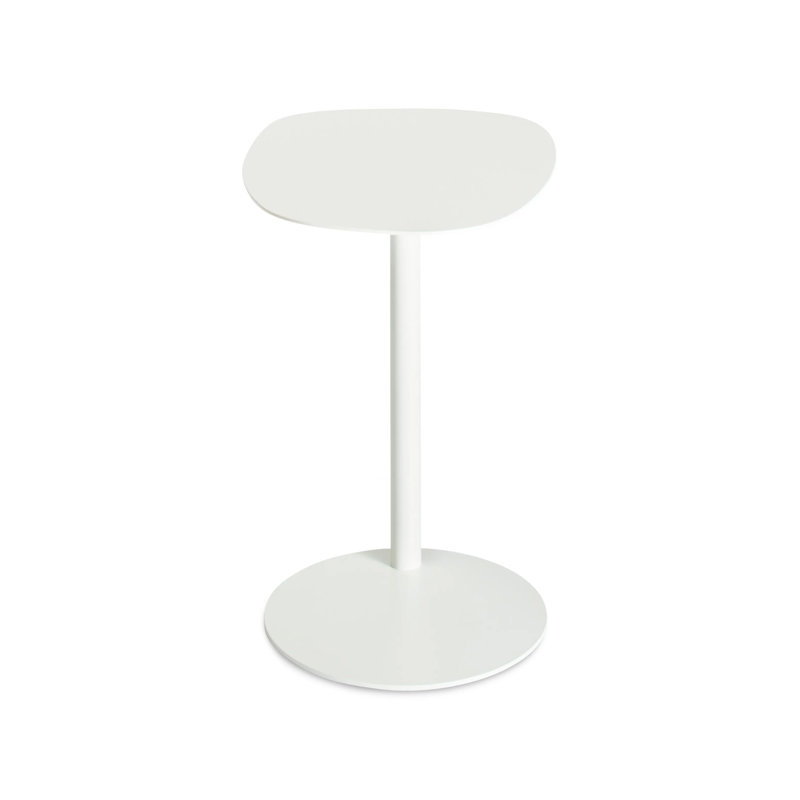 Swole Single End Table, 25" H x 20" W x 15" D, White