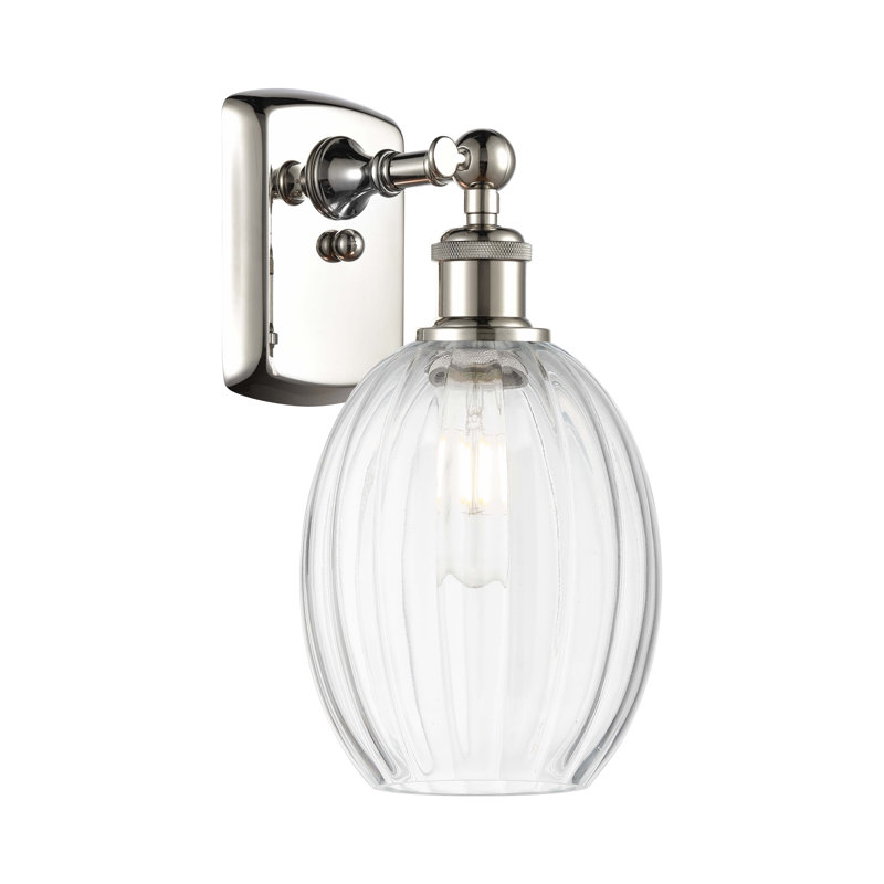 Applique murale 1 lumière Eladia Eladia, Clear / Polished Nickel