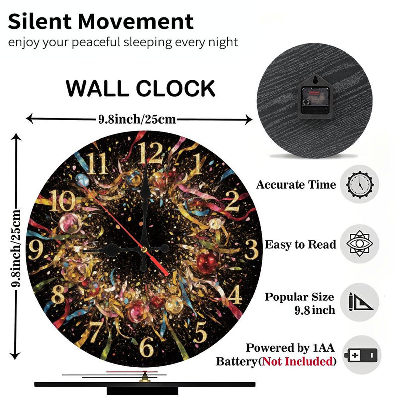 Nouvel An-Compte à rebours-Horloge-Explosion