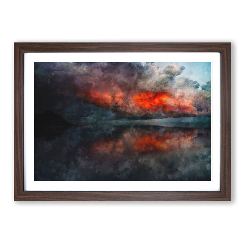 Storm Approaching - Picture Frame Graphic Art Print, Walnut Framed, 24cm H x 33cm W x 2cm D