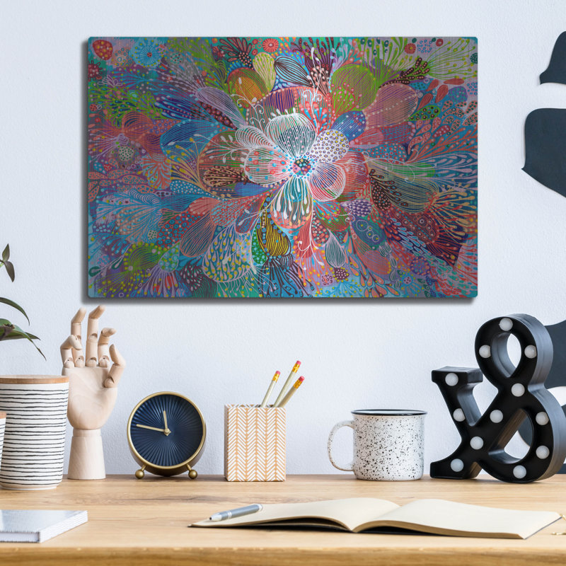 «Blooming2» par Noemi Ibarz, art mural en métal, H 12 po x l 16 po
