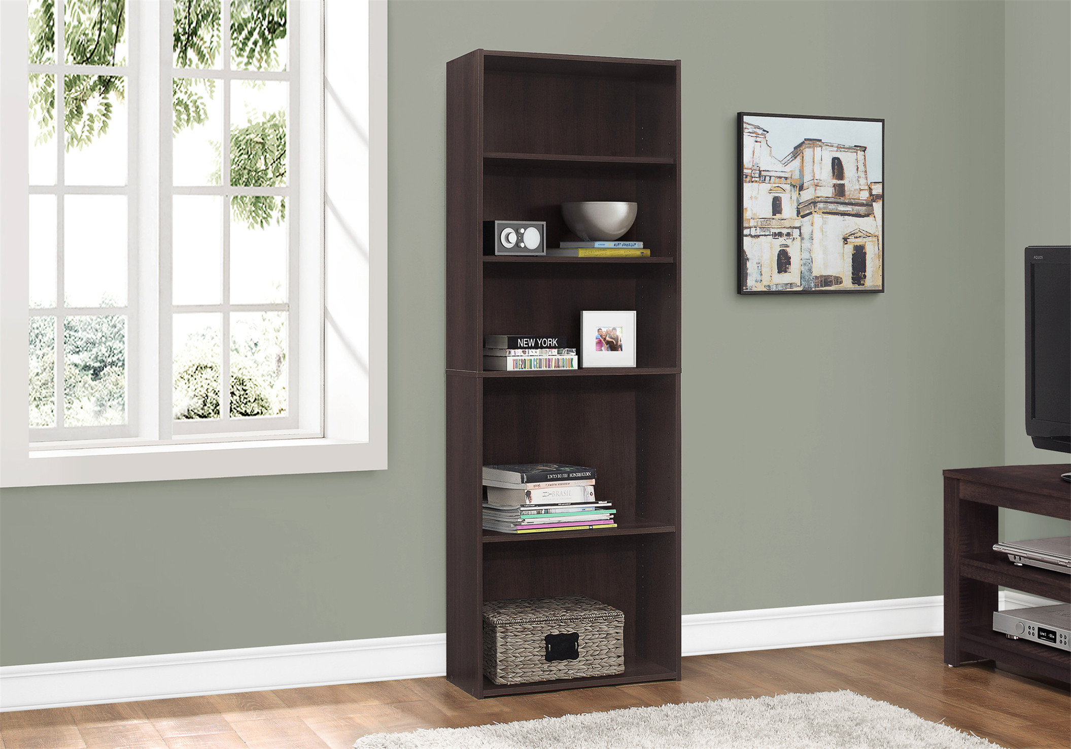 Latitude Run® Versatile 6 - Tier Bookshelf and Bookcase for Office and ...