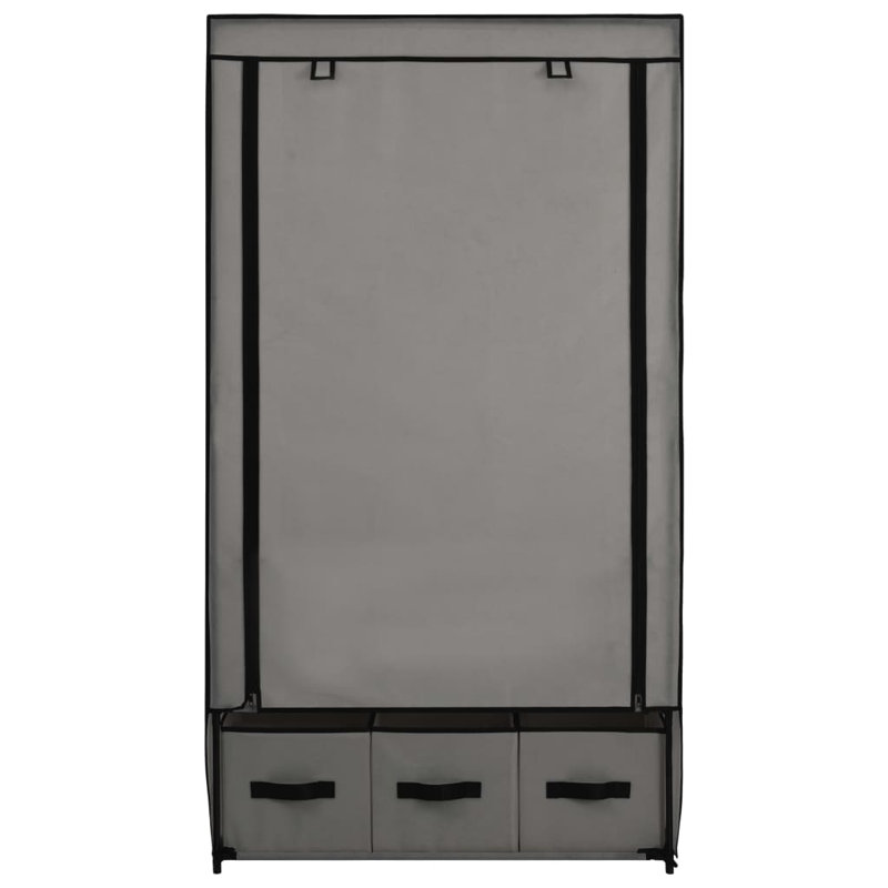 Alrik 87cm Adjustable Portable Wardrobe, Grey