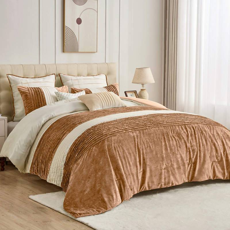 Ensemble de courtepointe 3 pièces Wonderful Luxurious, Courtepointe pour grand lit + 2 taies décoratives