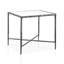 Ensemble de 3 tables basses en métal martelé à motif en X de style moderne Lalia-125808162-125808163