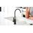Single Handle Brushed Gold Gooseneck Swivel Spout Single-Hole Cold Water Tap Faucet-52292443