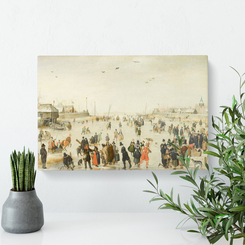Winter Scene on the Ice Vol.4 by Hendrick Avercamp - Wrapped Canvas, 40cm H x 60cm W x 3cm D