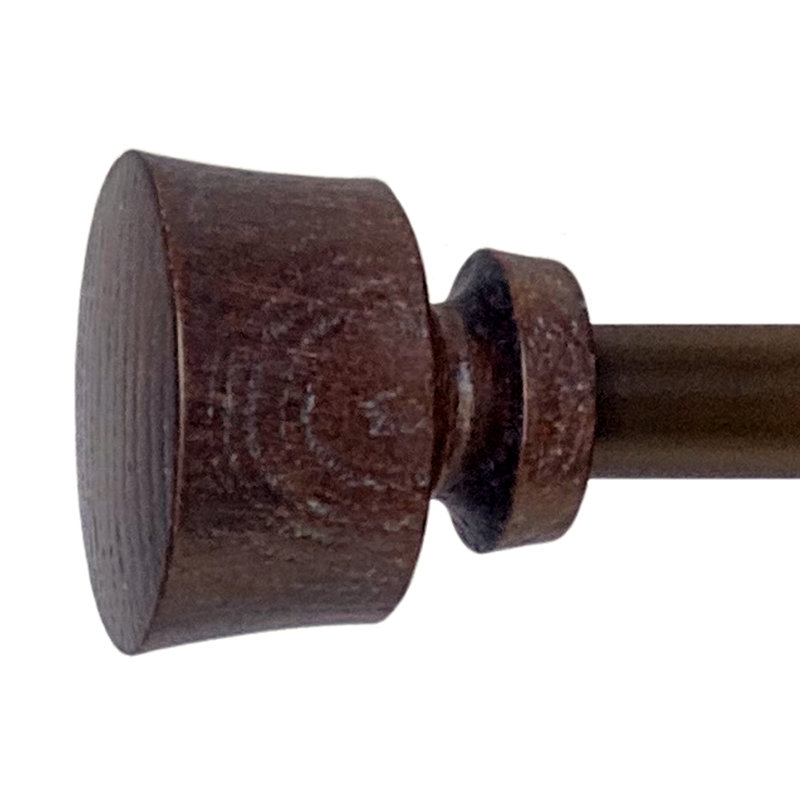 Tringle à rideaux simple réglable en métal Aamira, H 2 po x l 86 po x P 4 po, Noyer