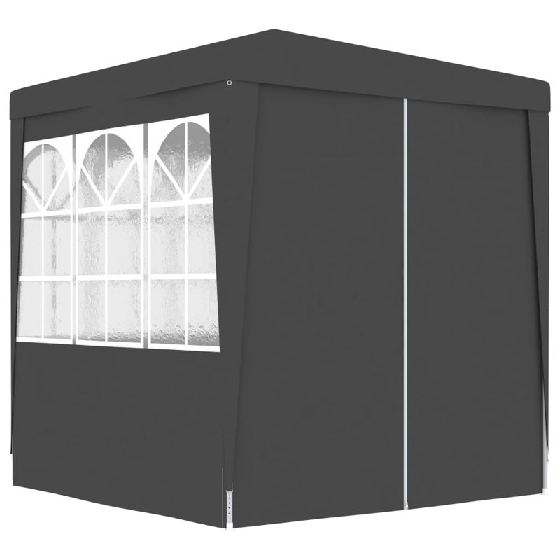 vidaXL Professional Party Tent with Side Walls 6.6'x6.6' Anthracite 0.3 oz/ft², Anthracite, 78.7"W x 78.7"D x 94.5''H