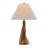 Oak Sculpted Wood Table Lamp