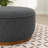 Eloni Round Fabric Upholstered Solid Wood Ottoman-333302364