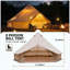 Tente Bell 4 saisons 13,1pi, beige et imperméable avec yourte Glamping Yourte, pour 8 personnes-126693932