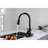 Matte Black Stainless Steel Kitchen Sink Faucet With Smooth Pull Down Action And Single Handle