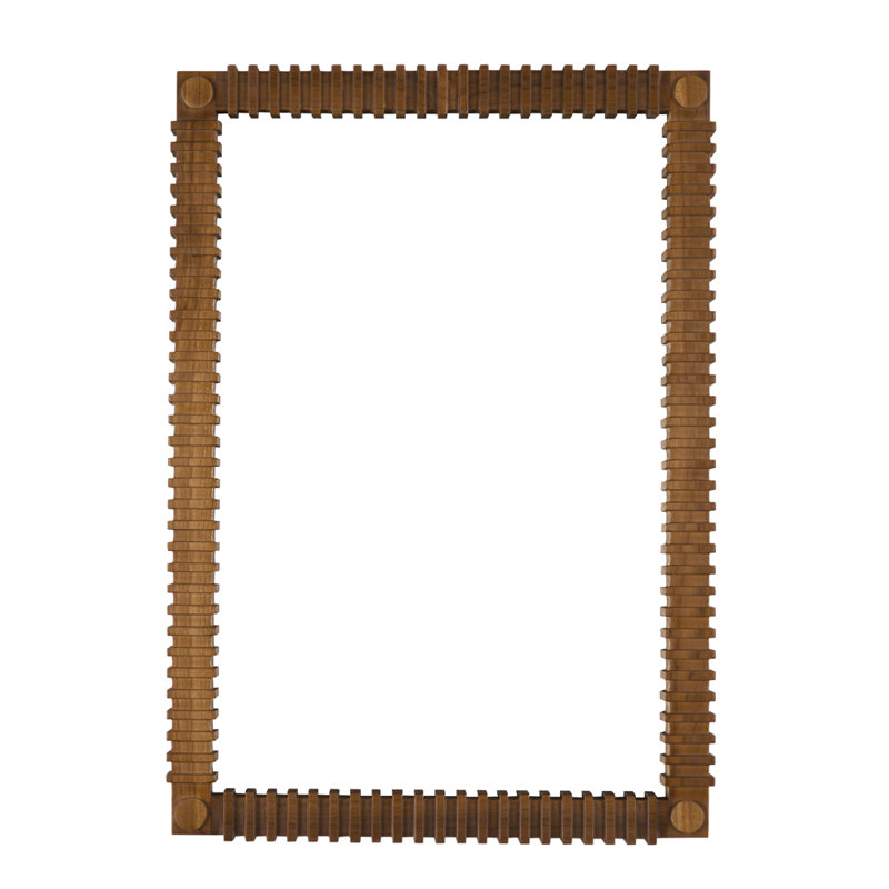 Rift Rectangle Solid Wood Mirror