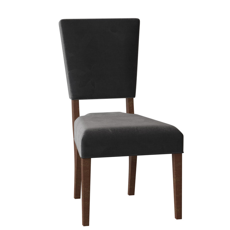 Libby Langdon Upholstered Side Chair, Walnut, Indigo (8789 90)