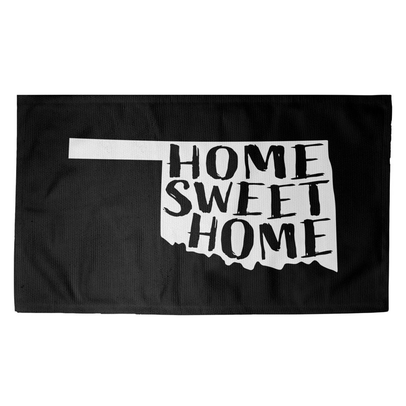 Tapis de la surface noire pour la maison Oklahoma, Rectangle 3 pi x 5 pi
