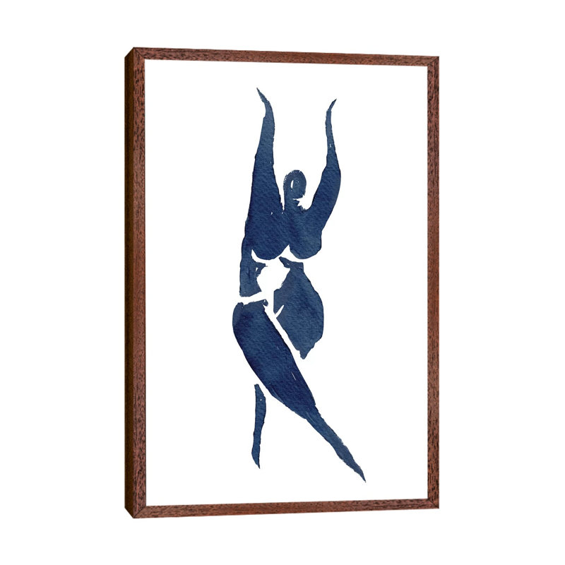 La Danse 1 Piece Wall Art on Canvas, 66.04cm H x 45.72cm W x 3.81cm D, Classic Brown Wood Framed