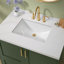 20.5 In. Rectangular Undermount Bathroom Sink Ceramic Vessel Vanity Lavatory Sink Basin In White With Overflow