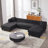 Pull Point Design U-shaped Sofa Sectional Sofa Couch-1914098745