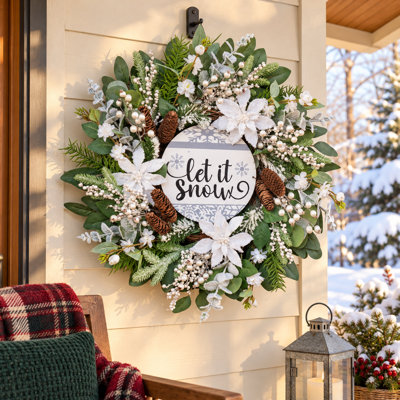 24 " Handmade Silk and Plastic Wreath