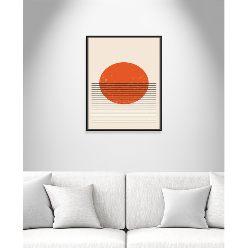 «Bright Minimal Series # 2» par Stanley, Toile avec cadre, L 23,5 po x H 29,5 po, Cadre flottant noir
