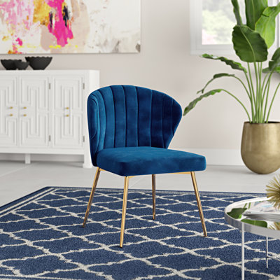Euclid Velvet Accent Chair with Tufted Back