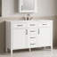 Meuble-lavabo de salle de bain avec comptoir en composite, 4 tiroirs, 2 portes à fermeture douce et tablettes réglables-133422849
