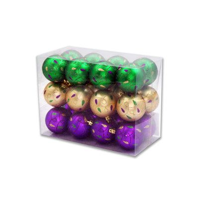 Arctic 24 Piece Loop Design Ball Holiday Shaped Ornament Set