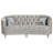 Dolby Grey and Chrome Sofa with Tufted