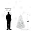 Arbre de Noël blanc de 5 pi avec fil mémoire, arbre en PVC artificiel à charnière à 498 pointes, arbre de Noël de Noël facile à assembler pour la décoration intérieure (ornements non inclus)-273611767