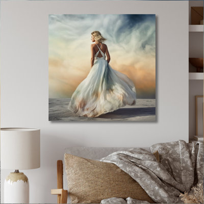 «Femelle par l'océan Breeze II», impression sur toile