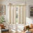Linen Striped Kitchen Curtains Rod Pocket Tier Curtains-108938900-108938902