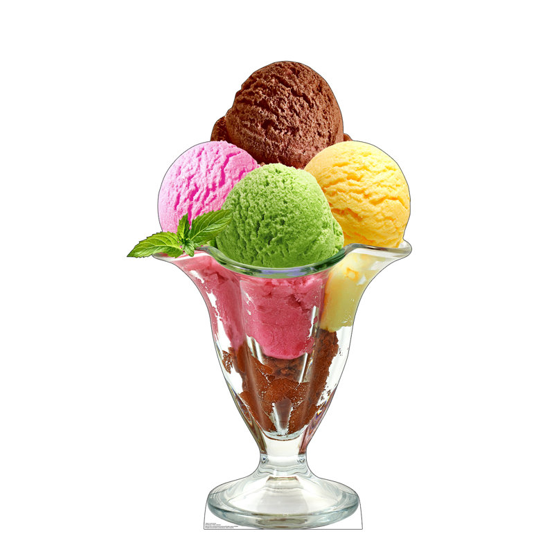 Accroche découpé en carton ice crème gâteau