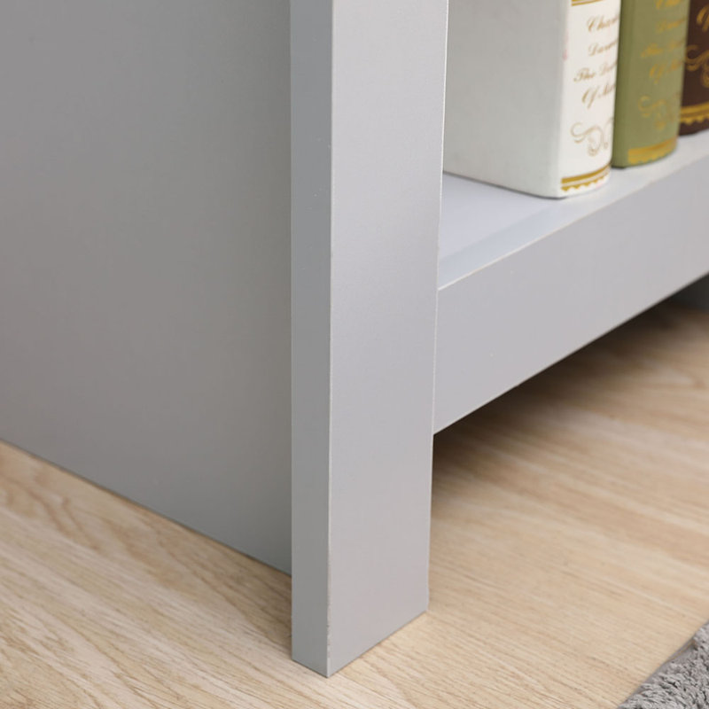 Spark Floor Shelf End Table, Grey