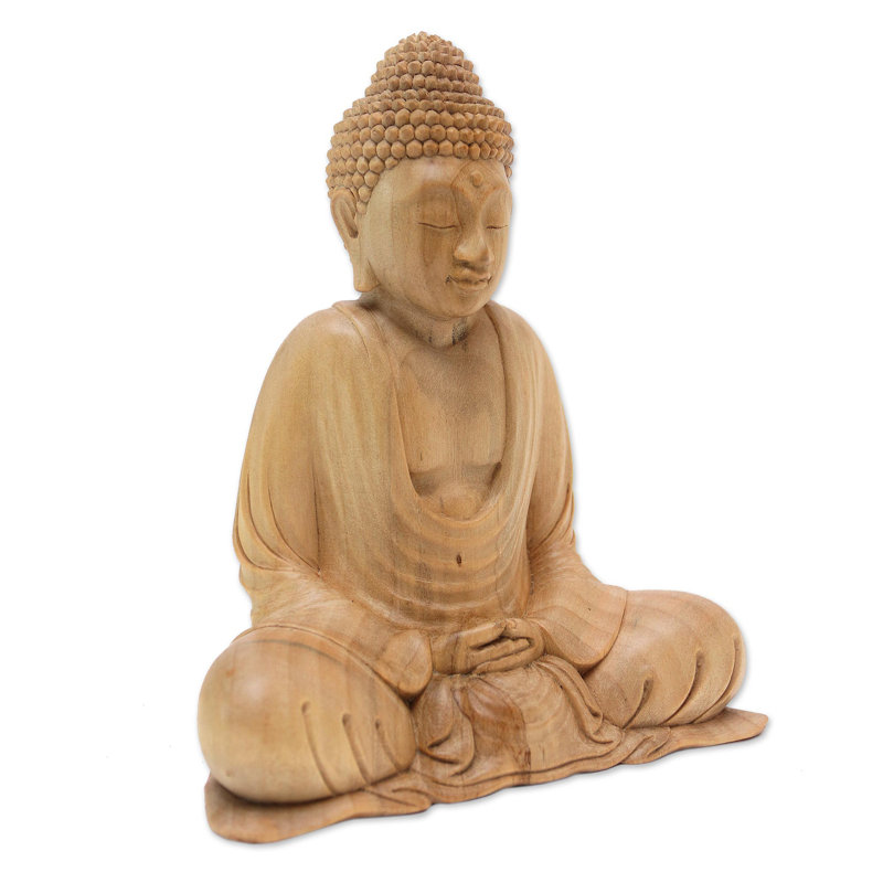 Figurine en bois geste bouddha Romanzi