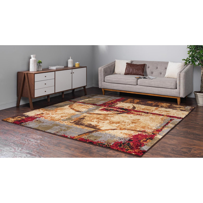 Tapis contemporain Trejo, Carré 10 pi