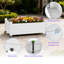 Boîte à fleurs surélevée en résine pour jardin de 21 gallons avec réservoir d'eau intégré, boîte à fleurs extérieure résistante aux intempéries