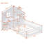 Lit maison avec fenêtre et tiroirs de chevet, lit plateforme avec tablettes et ensemble de prises et port USB, blanc-794097816