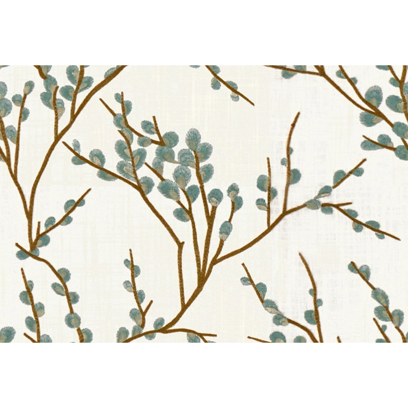 White/Wheat Polyester Blend Fabric