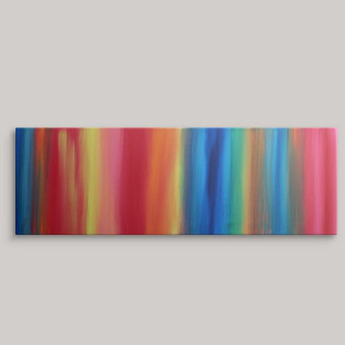 " Rainbow Effect " by Megan Duncanson, 12" H x 36" W x 1.5" D, Canvas