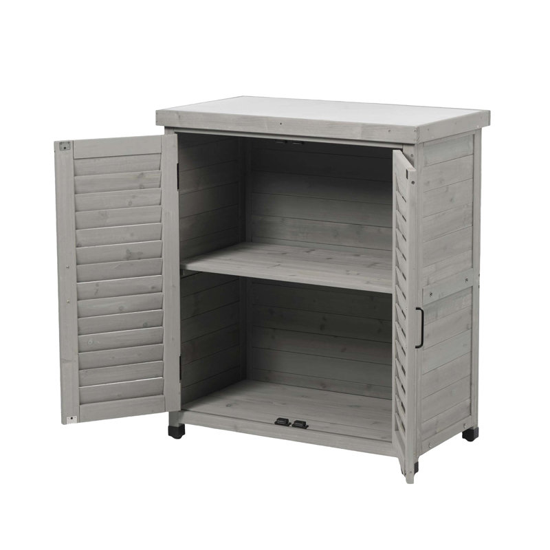 Banc de rempotage en cèdre durable avec plateau en métal et rangement pour une organisation efficace du jardin, parfait pour les espaces extérieurs