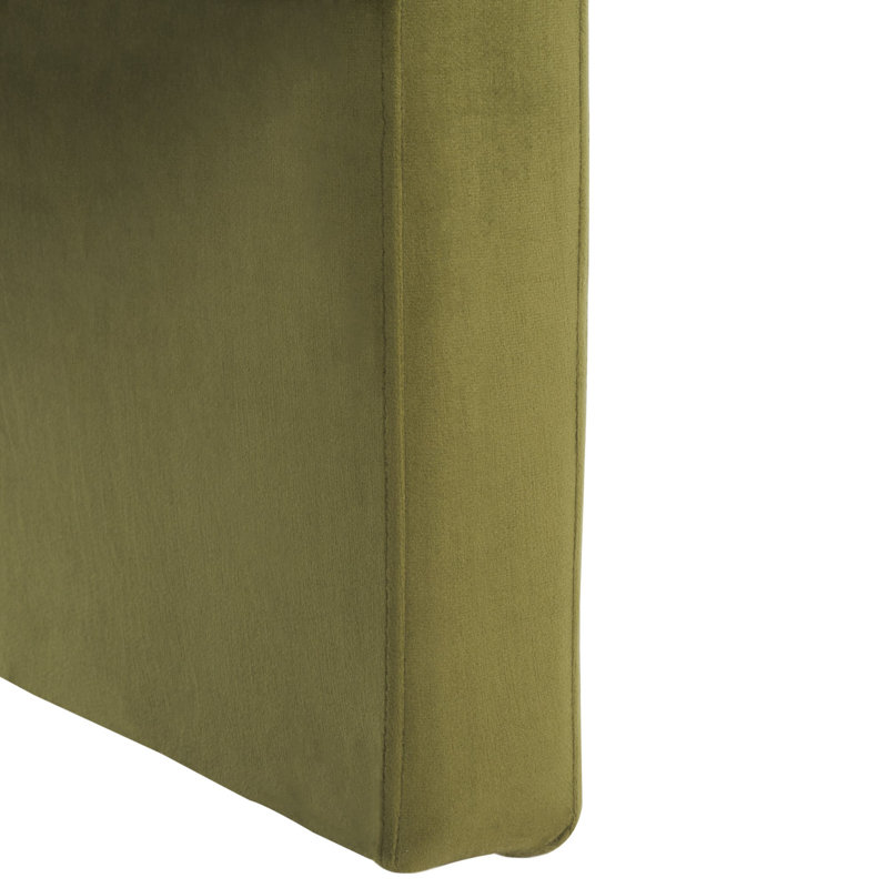 Fauteuil large en velours de 26 po Jedu, Vert olive